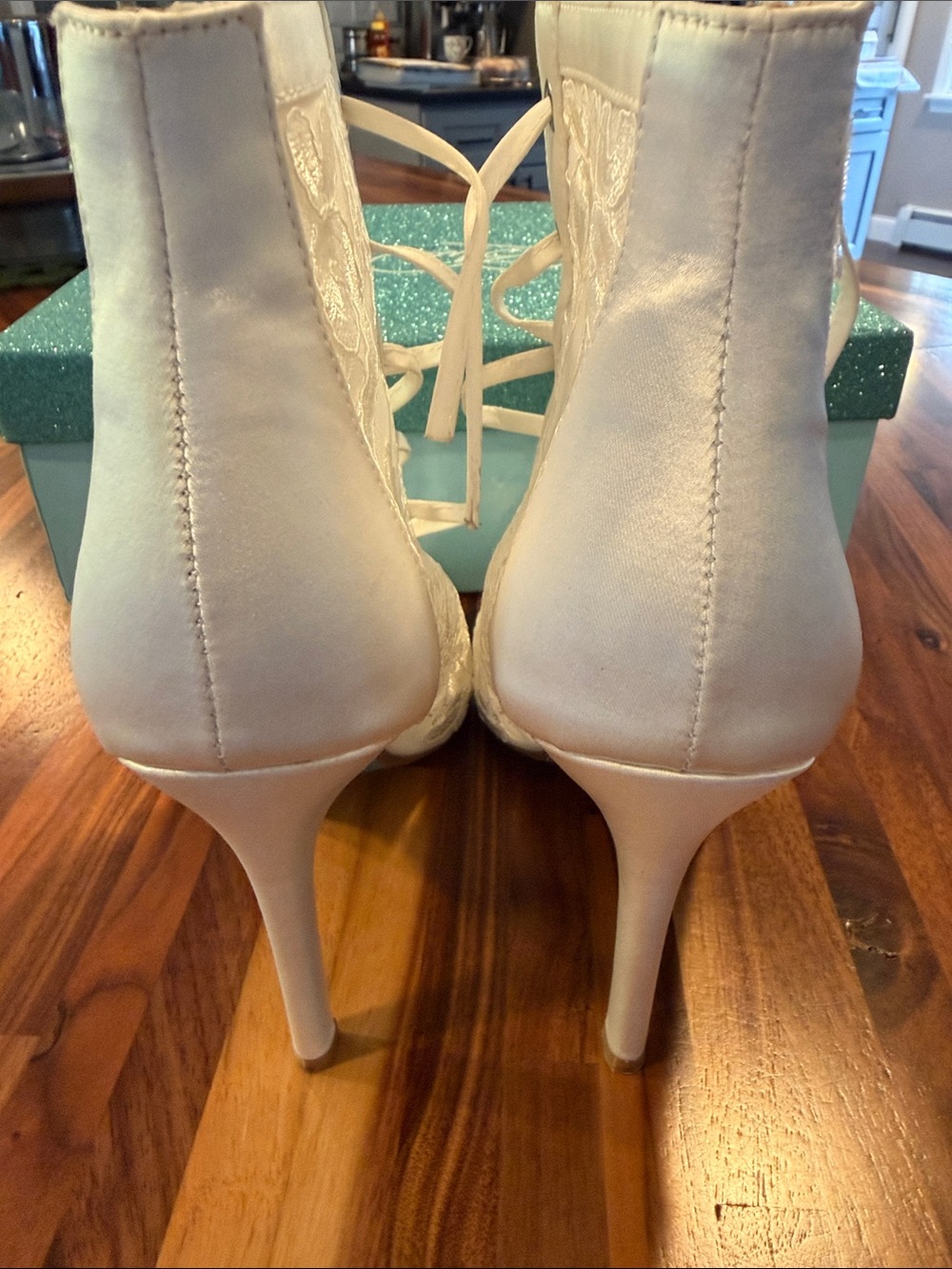 Betsey Johnson Marlo Ivory Lace Booties | Size 7.5 - Picture 8 of 9